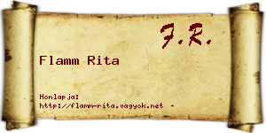 Flamm Rita névjegykártya